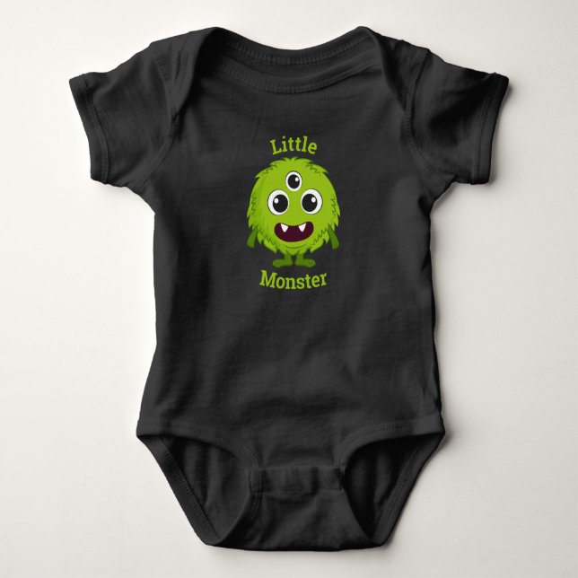 Body Para Bebê Bebê Legal Monstro Verde (Frente)