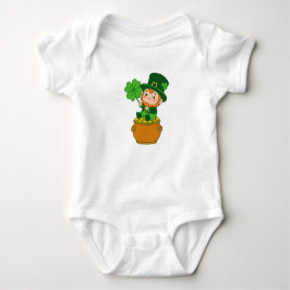 Body Para Bebê Bebê Leprechaun Fofo Pote de Ouro Dia de São Patrí