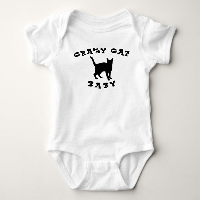 Body Para Bebê Bebê Louco De Gato Só De Piece De Bebê (Frente)