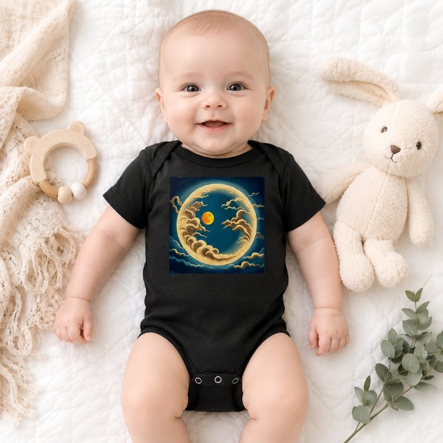 Body Para Bebê Bebê Lua Celestial Noite Mística Céu Boho (Criador carregado)