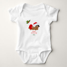 Body Para Bebê Bebê Menina Primeiro Natal Red Santa Hat Bebê Body
