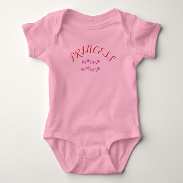 Body Para Bebê  Bebê Menina Verão Rosa  (Frente)