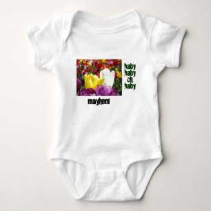 Body Para Bebê Bebê Meu Hem Creepers Tulipa Flores Humor Engraçad