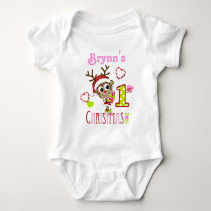 Body Para Bebê Bebé meu ø Bodysuit do macaco do Natal