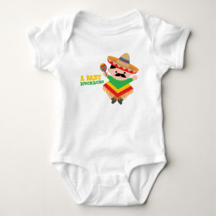 Body Para Bebê Bebê mexicano, Fita de Chá de fraldas Fiesta