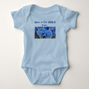 Body Para Bebê Bebê-Moça Azul Orquídea
