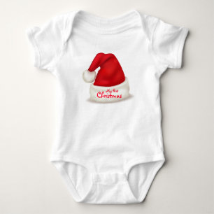 Body Para Bebê Bebê Natal Jersey Bodysuit/My First Christmas
