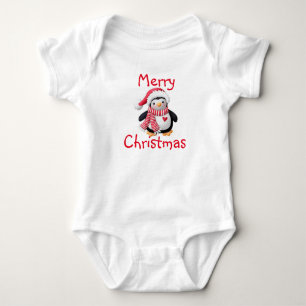 Body Para Bebê Bebê Natal Jersey Bodysuit/Papais noeis Penguin