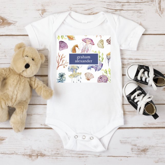 Body Para Bebê Bebê Oceânico (Criador carregado)