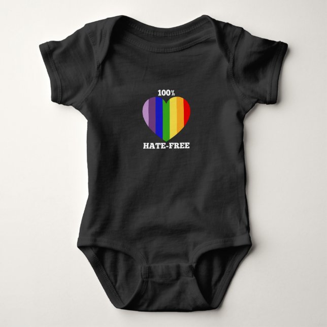 Body Para Bebê Bebê Ódio-Livre de 100% de uma peça só (Frente)