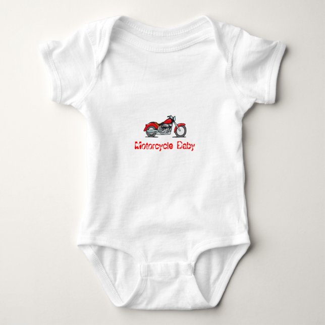 Body Para Bebê Bebê Onsie da motocicleta (Frente)