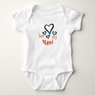 Body Para Bebê Bebê Onsie - Luv de Desi meu Nani 1