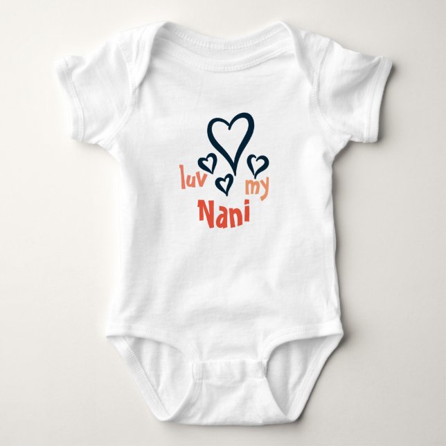 Body Para Bebê Bebê Onsie - Luv de Desi meu Nani 1 (Frente)