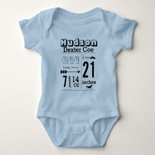 Body Para Bebê Bebê orgânico Gravação de Nascimento Lil' Man Must