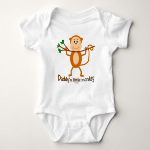 Body Para Bebê Bebê pequeno s do macaco do pai & t-shirt