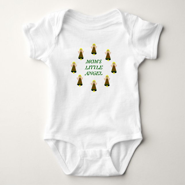 Body Para Bebê Bebê personalizado anjo mãe (Frente)