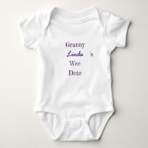 Body Para Bebê Bebê personalizado da avó