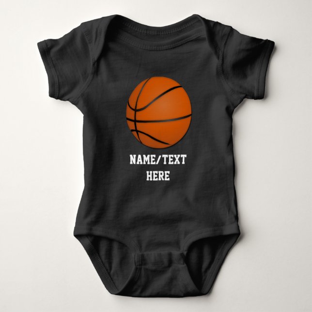 Body Para Bebê Bebê personalizado de basquete (Frente)