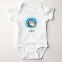 Bebê Personalizado - Enfarte de Nome Percy Penguin
