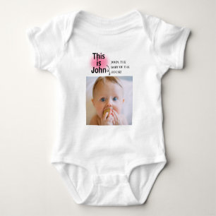 Body Para Bebê Bebê personalizado mínimo e engraçado adiciona fot