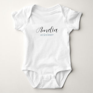 Body Para Bebê Bebê personalizado - Nome personalizado e Nascimen