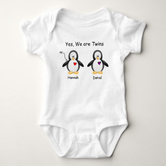 Body Para Bebê Bebê personalizado sim, nós somos pinguim dos