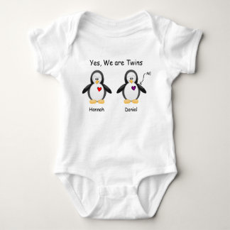 Body Para Bebê Bebê personalizado sim, nós somos pinguim dos