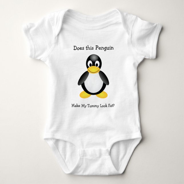 Body Para Bebê Bebê-Pinguim Repleto (Frente)