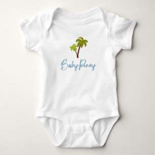 Body Para Bebê Bebê Pinoy com palmeira