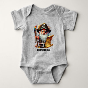 Body Para Bebê Bebê pirata divertida, personalizável
