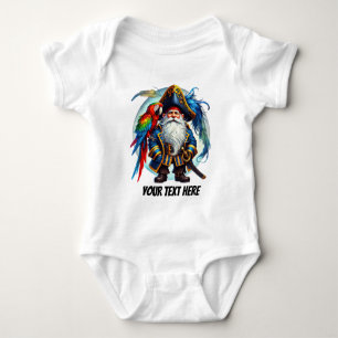 Body Para Bebê Bebê pirata divertida, personalizável