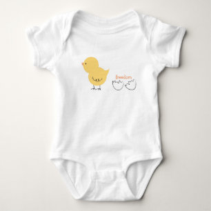 Body Para Bebê Bebê presente - Pintinho pequeno
