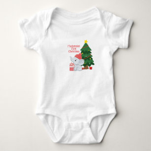 Body Para Bebê Bebê Primeiro Natal Elefante Nome Bodyfato