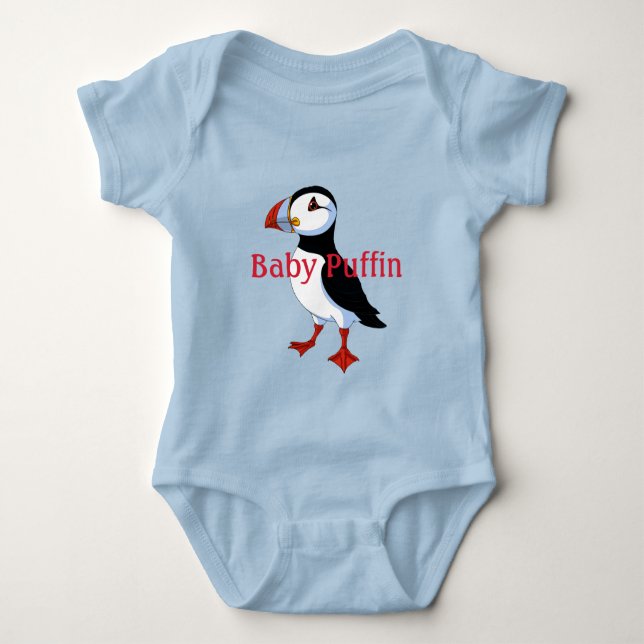 Body Para Bebê Bebê Puffin Bebê Bodô (Frente)