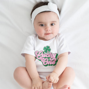 Body Para Bebê Bebê Sorte Dia de São Patrício Rosa Verde