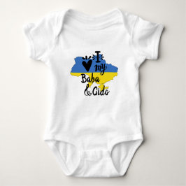 Body Para Bebê Bebê Ucraniano Eu Amo Minha Baba e Gido Clothing