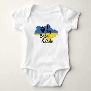 Body Para Bebê Bebê Ucraniano Eu Amo Minha Baba e Roupas do Gido