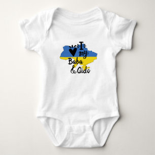 Body Para Bebê Bebê Ucraniano Eu Amo Minha Baba e Roupas do Gido
