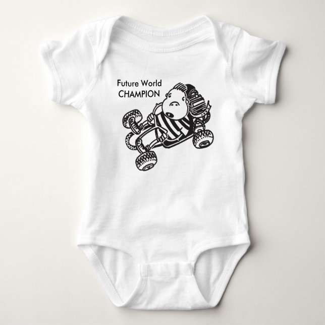 Body Para Bebê bebê um campeão futuro do mundo do creeper da (Frente)