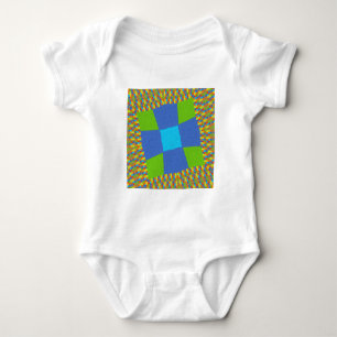 Body Para Bebê Bebê verde-verde-azul-verificado