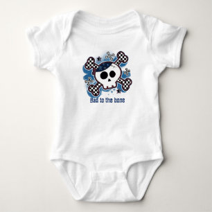 Body Para Bebê Bebê Xadrez Caveira Personalizado Traje Única Peça