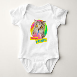 Body Para Bebê Bebendo de Gato