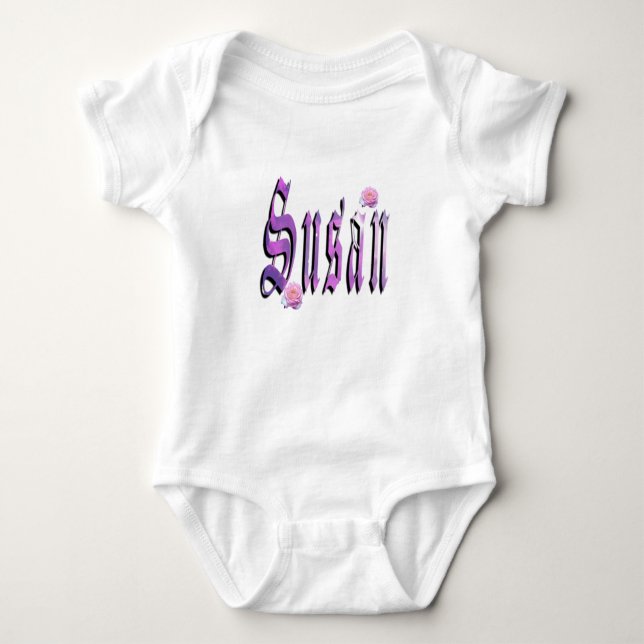 Body Para Bebê Bebês chamados Susan, (Frente)