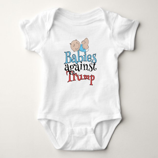 Body Para Bebê Bebês Contra Trump Cute (Frente)