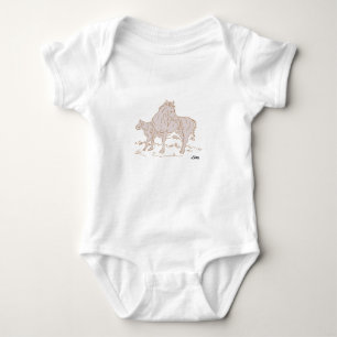 Body Para Bebê Bebês Corpos: Cavalo e Vaca