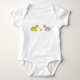 Body Para Bebê Bebês Dinossauros Fofos Brincando com Bola - Adorá