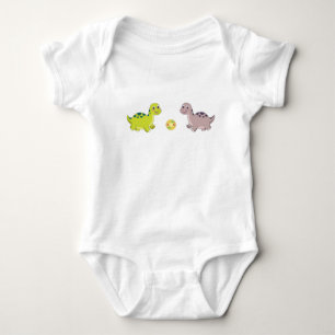 Body Para Bebê Bebês Dinossauros Fofos Brincando com Bola - Adorá