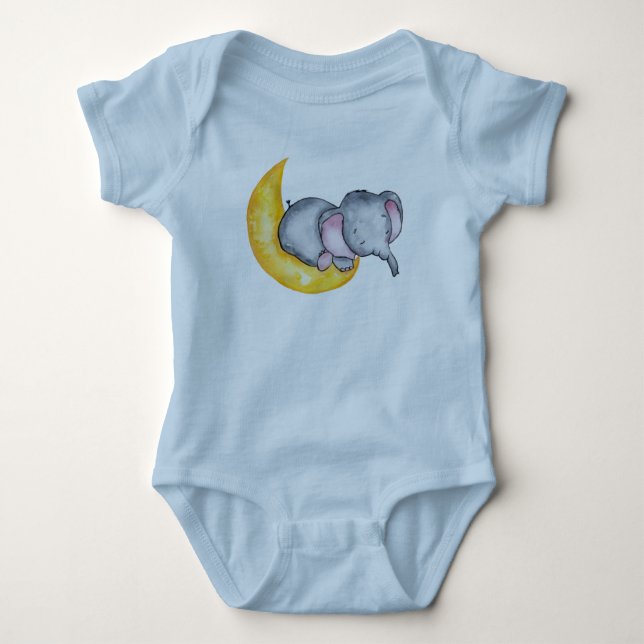 Body Para Bebê Bebês Elefantes no Céu (Frente)