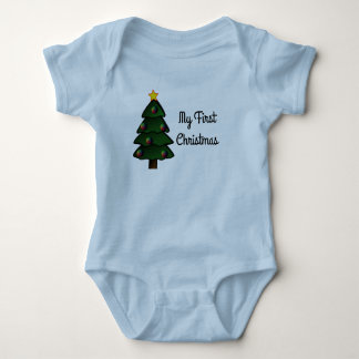Body Para Bebê Bebês First Christmas Jersey