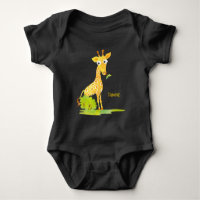 Bebês Meninos Aquarela Girafa Animal Personalizado